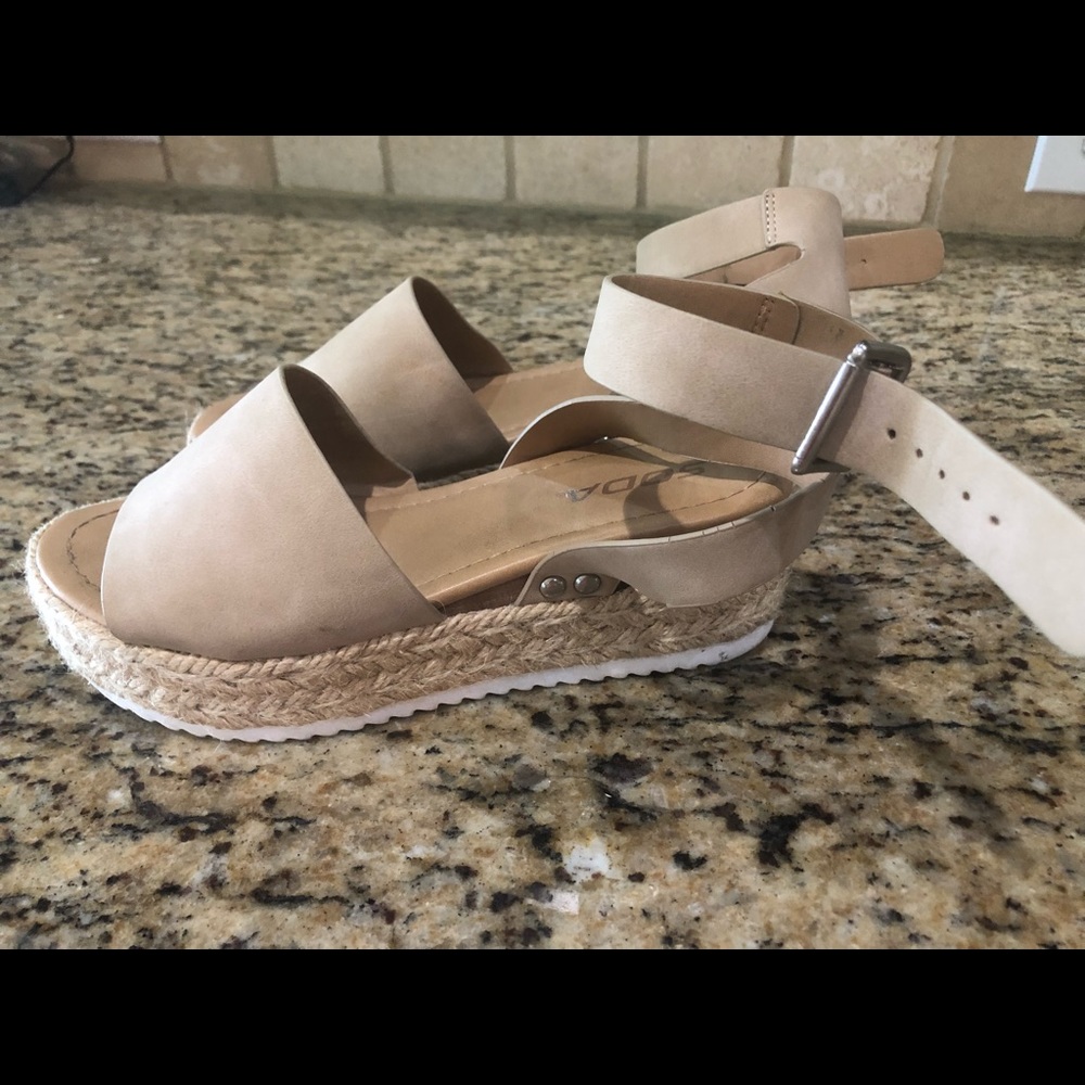 Barely worn Soda sandals.  Super comfortable and stylish.